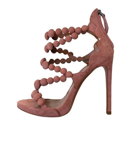Alaïa Brown Bombe Suede High Heel Sandals