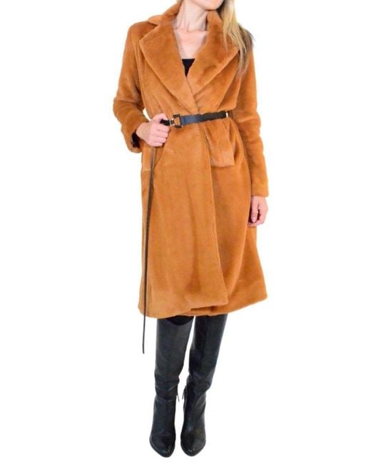 Cult Moda Orange Plush Trench Coat