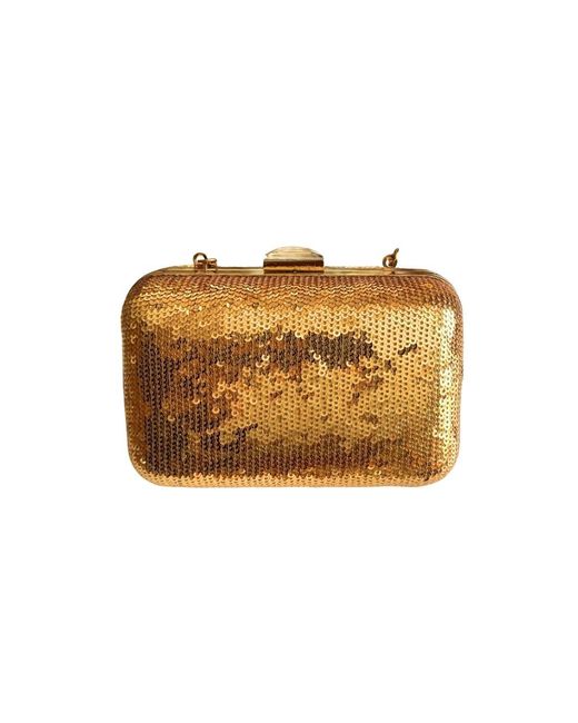 BCBGMAXAZRIA Metallic Sequin-embellished Hardcase Clutch