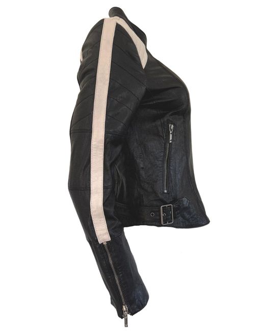 BCBGMAXAZRIA Gray Moto Leather Jacket