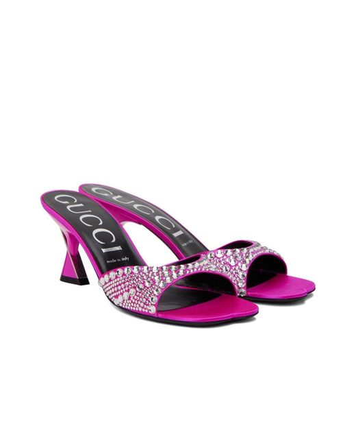 Gucci Pink Galactica Heeled Sandals