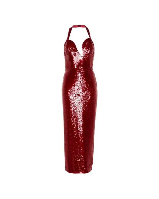 The New Arrivals Ilkyaz Ozel Red Manon Sequin Bustier Gown