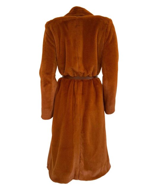 Cult Moda Orange Plush Trench Coat