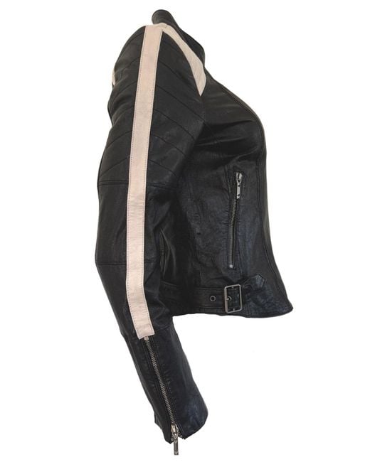 BCBGMAXAZRIA Gray Moto Leather Jacket