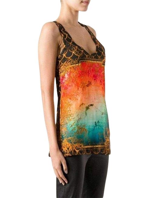 Balmain Multicolor Cotton Oriental Print Tank Top
