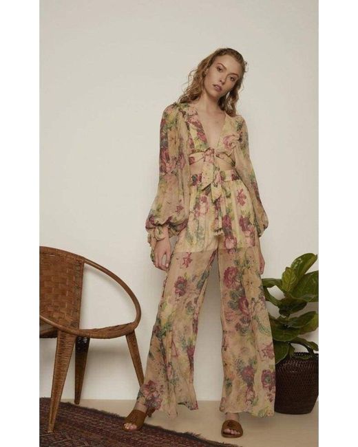 Zimmermann Multicolor Melody Wide Leg Pant