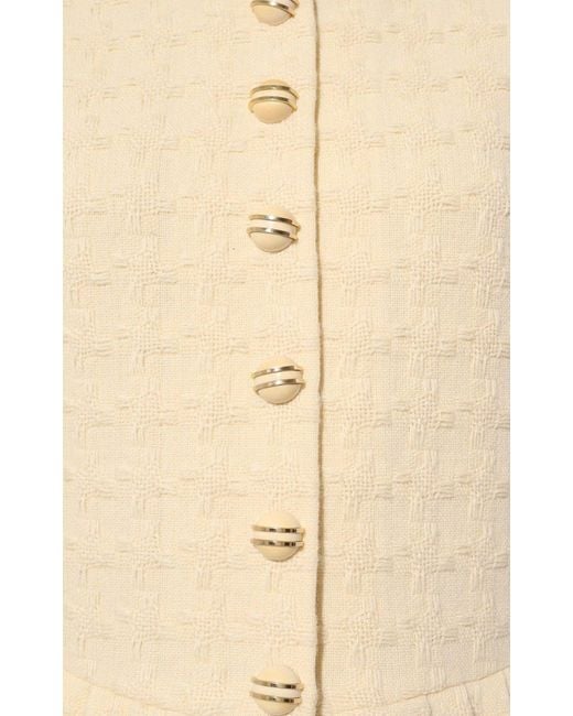 Gucci Natural Vinyl-sleeve Flared Mini Dress
