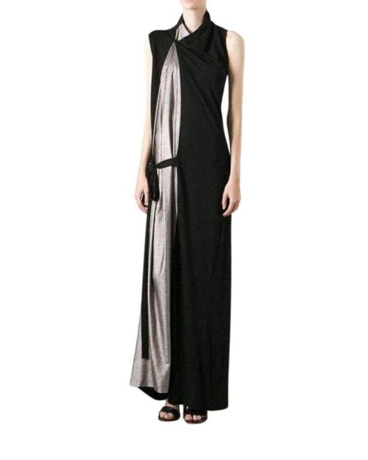 Jean Paul Gaultier Black Metallic Maxi Dress