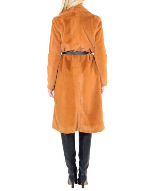 Cult Moda Orange Plush Trench Coat