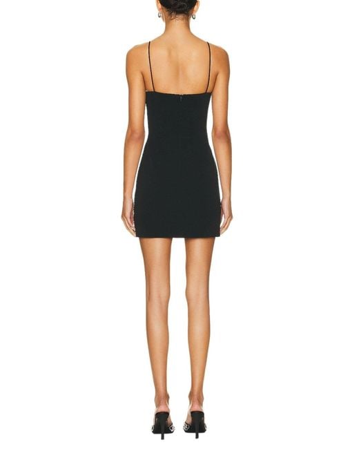 David Koma Black Crystal Embroidered Cami Mini Dress
