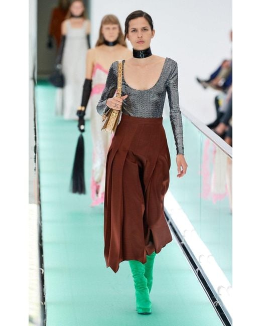 Gucci Black Metallic Effect Bodysuit
