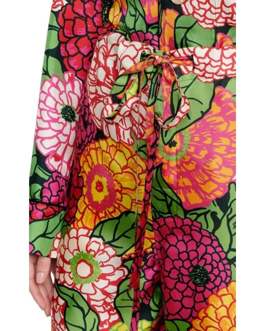 Gucci Multicolor X Ken Scott Floral Silk Straight Pants