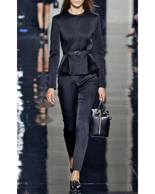 Christopher Kane Black Fitted Jacket With Godets