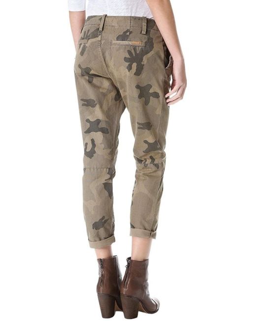 Joe's Jeans Natural Camo Straight Leg Ankle Trousers