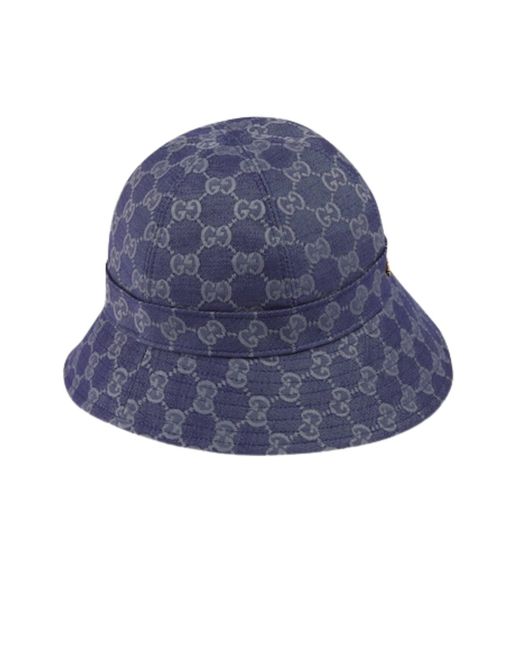 Gucci Blue GG Monogram Bucket Hat