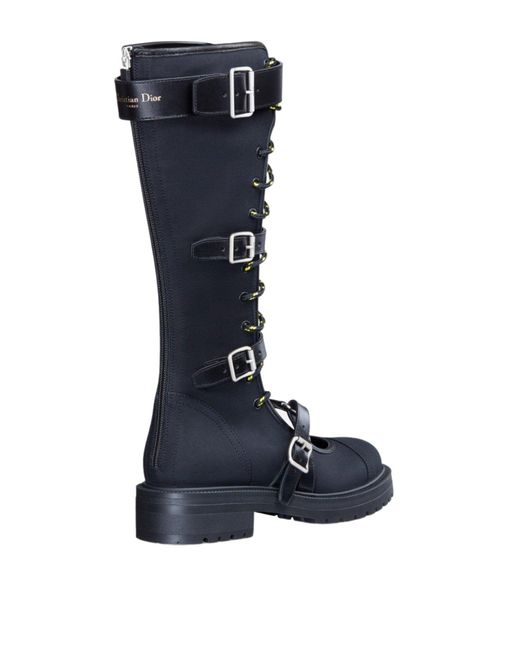 Dior Anger Black Technical Fabric Boots
