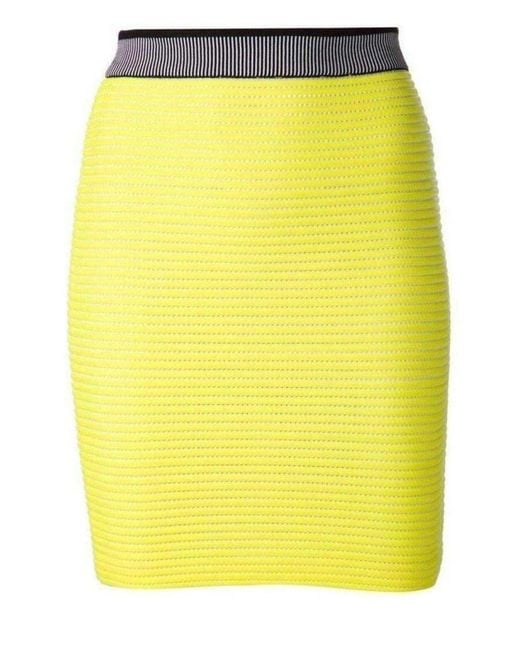 Alexander Wang Yellow Neon- Cycling Pencil Skirt