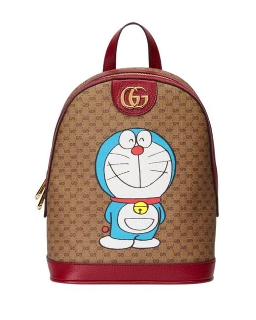 Gucci Pink Natural Doraemon X Small Backpack