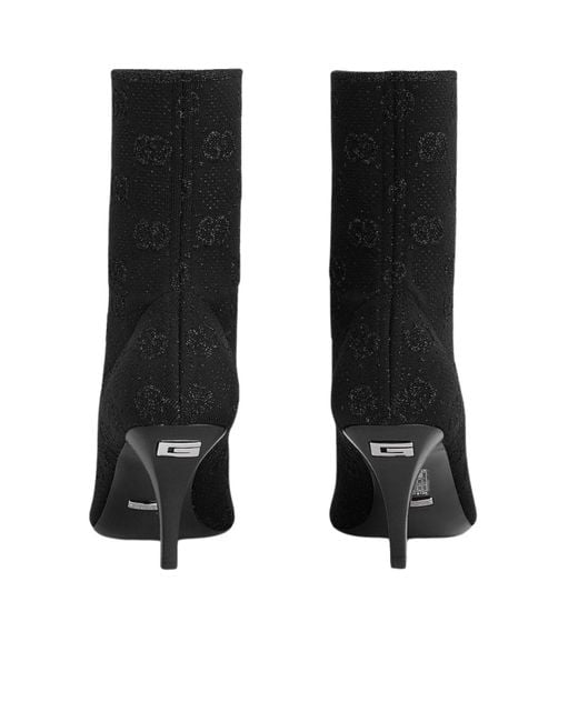 Gucci Black GG Knit Ankle Boots