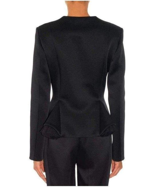 Christopher Kane Black Fitted Jacket With Godets