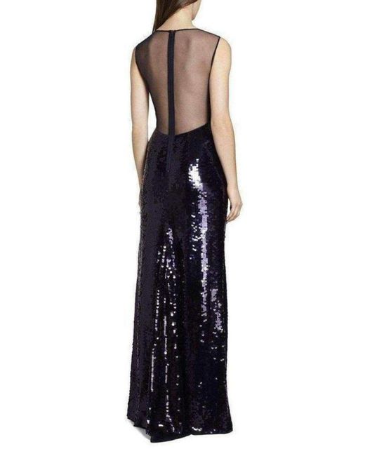 BCBGMAXAZRIA Blue Evangeline Paillette Gown