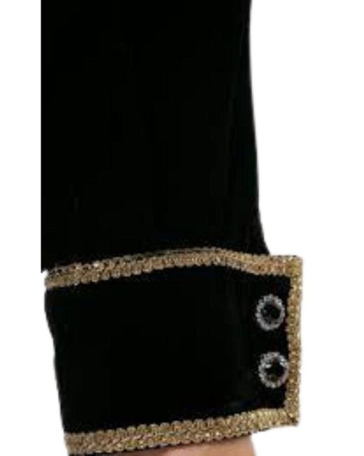 Gucci Black Jewel-embellished Cotton Trousers