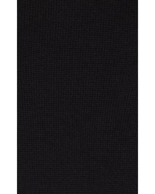 Gucci Black Cotton And Silk Midi Dress With Crystal G Square
