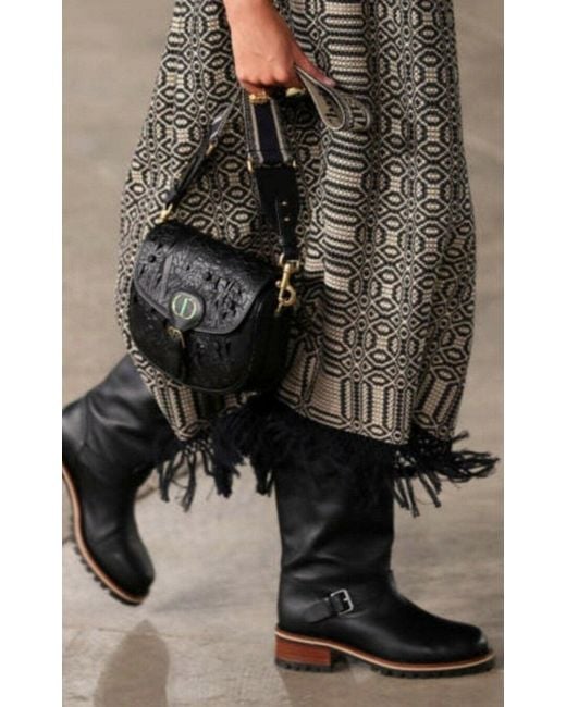 Dior Black Quest Leather Mid-calf Boots