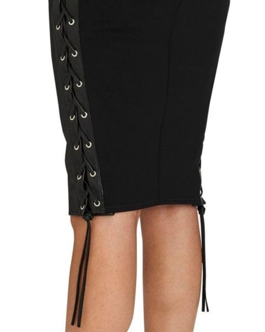Balenciaga Black Leather Pencil Skirt Fr 38 (us 8)