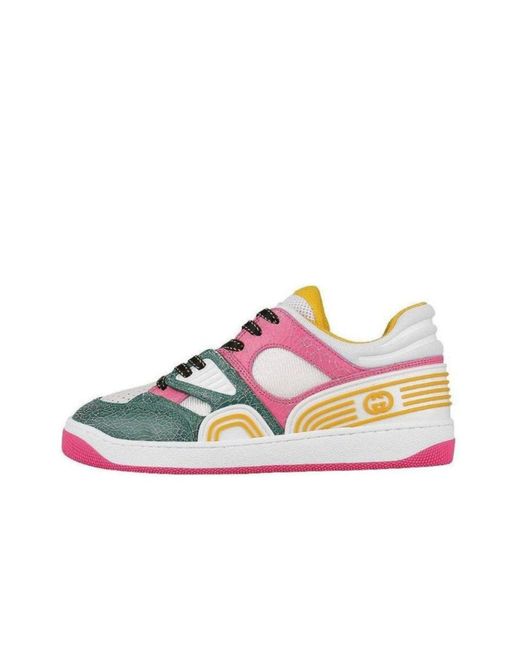 Gucci Blue Basket Panelled Sneakers