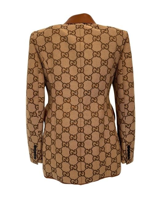 Gucci Brown The Hacker Project Maxi GG Hourglass Jacket