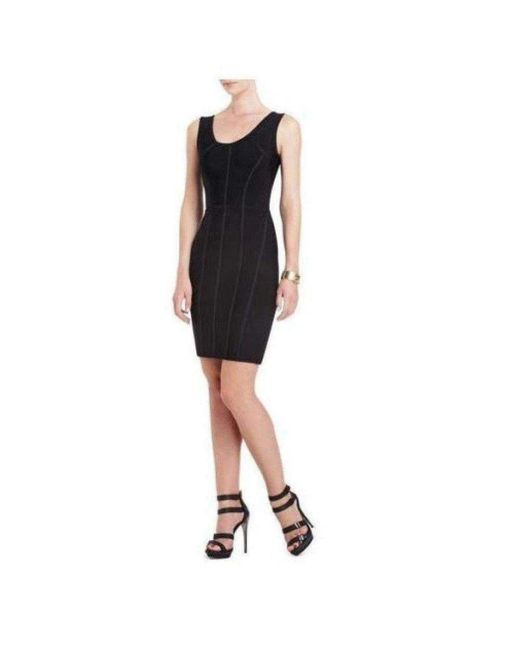 BCBGMAXAZRIA Makenna Black Bodycon Sheet Dress
