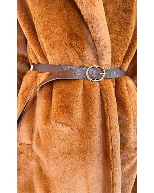 Cult Moda Orange Plush Trench Coat