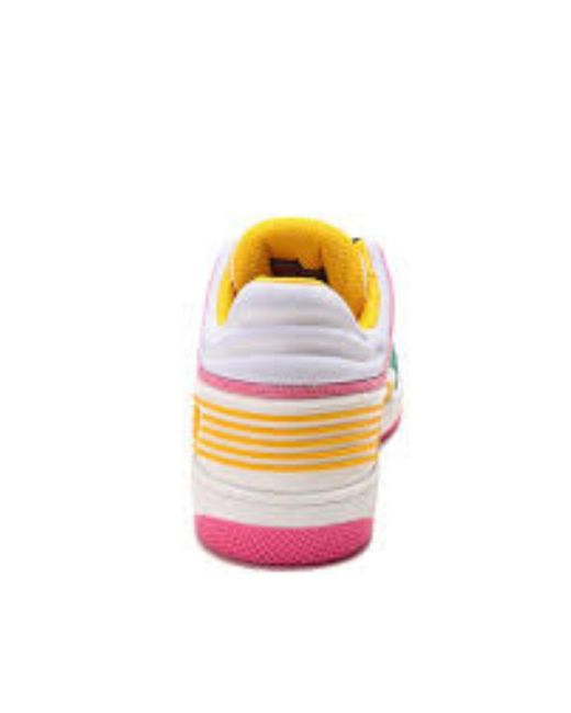 Gucci Blue Basket Panelled Sneakers
