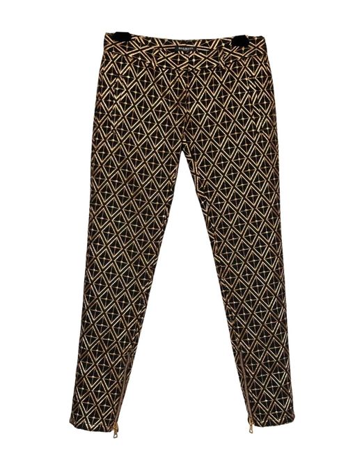 Balmain Metallic Jacquard Skinny Pants