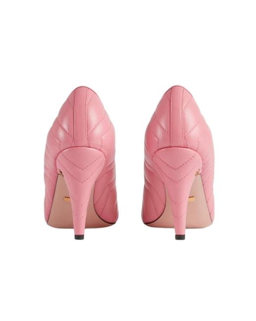 Gucci Pink Matelasse Leather Pump