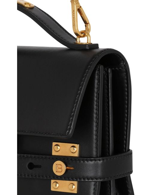 Balmain Black B-buzz 24 Leather Shoulder Bag