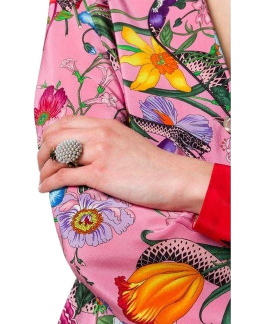 Gucci Metallic Gold Pearl Pineapple Ring