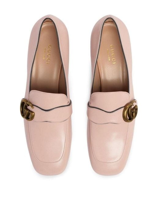 Gucci Pink Marmont 25mm Leather Loafers