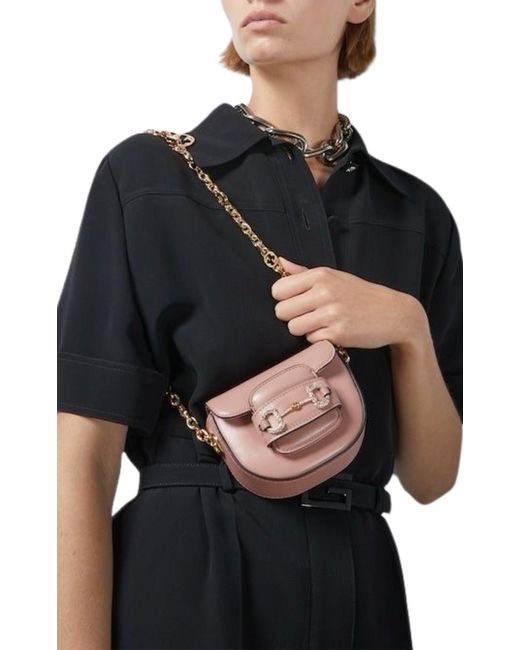 Gucci Pink Horsebit 1955 Belt Bag
