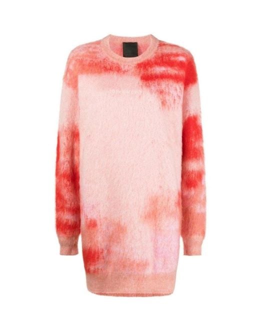 Givenchy Pink Chito Brushed Jacquard-knit Mini Dress