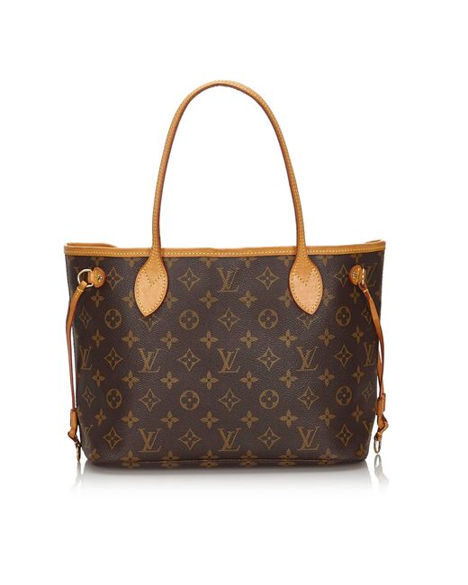 Louis Vuitton Brown Monogram Neverfull Pm Tote Bag