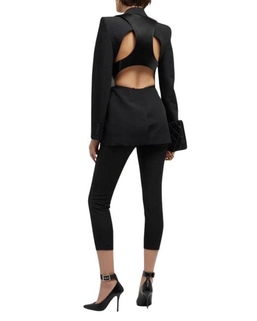 McQueen Black Single-breasted Slashed Blazer