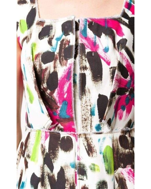 Marni Multicolor Paintbrush Print Dress It 38 (us 2)