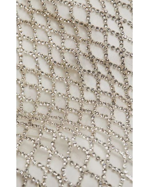 スカート Ulla Mesh Rhinestone-Embellished Pencil Skirt markarian Ulla Mesh Rhinestone-Embellished Pencil Skirt