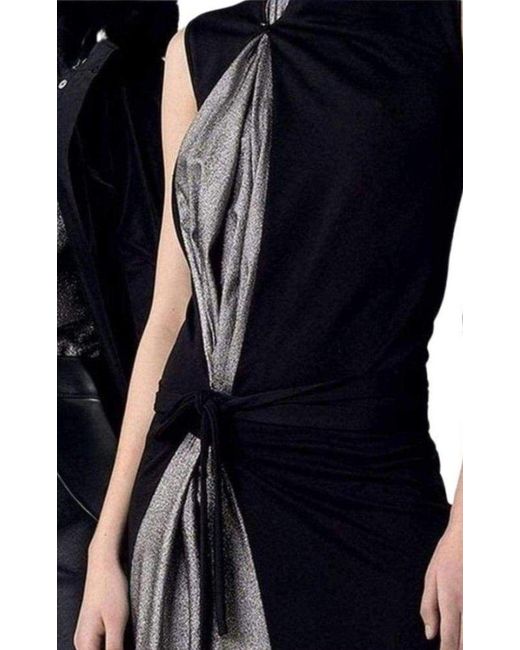 Jean Paul Gaultier Black Metallic Maxi Dress