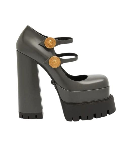 Versace Black Medusa Aevitas Platform Mary Janes Pump