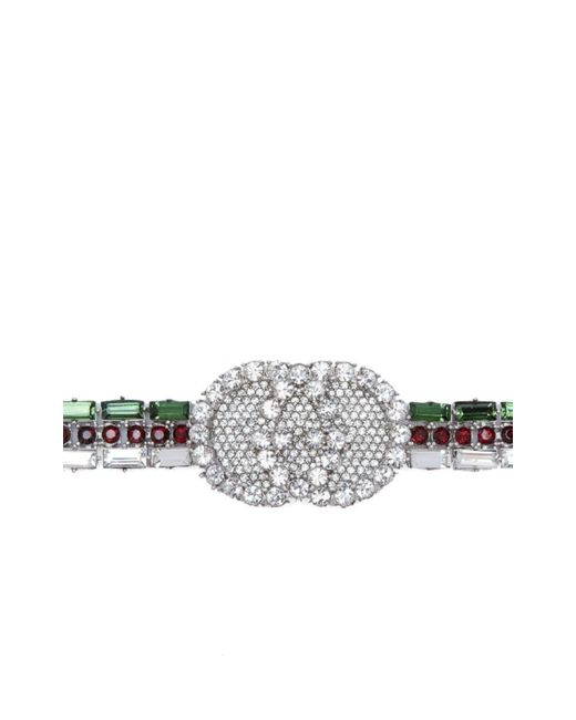 Gucci Metallic Crystal-embellished Tennis Gg Choker