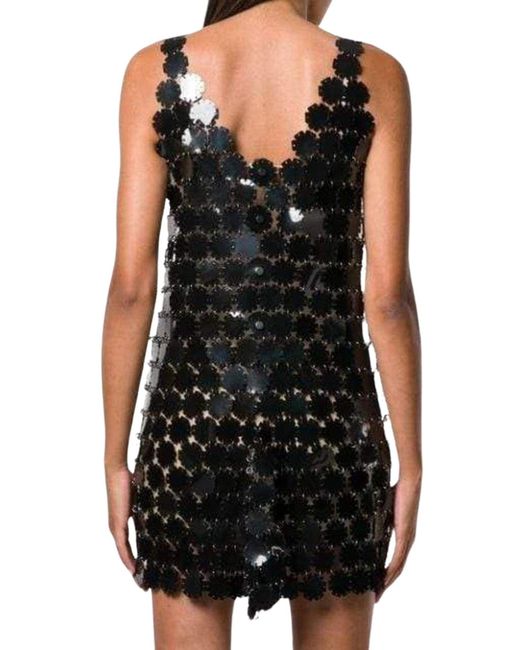 Rabanne Black Chain-link Mini Dress