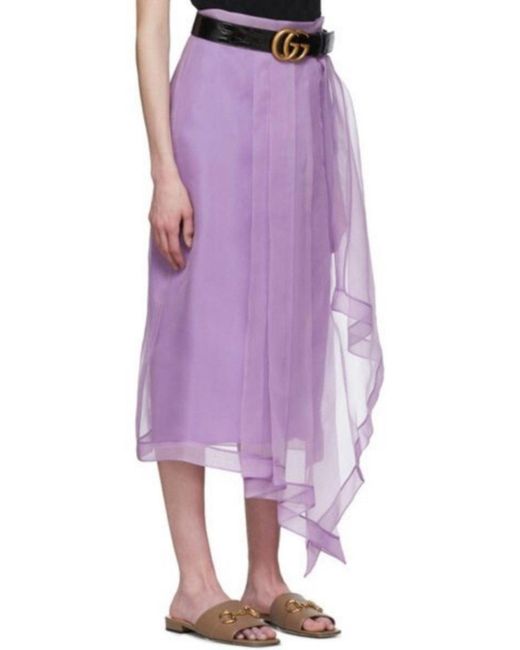 Gucci Purple Silk Organza Skirt
